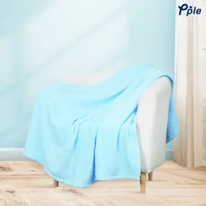 Ocean Frosted Plush Throw