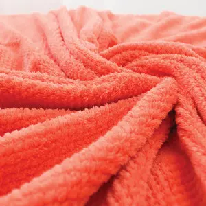Orange Soft Popcorn Flannel Blanket