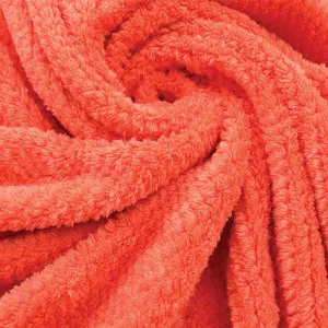 Orange Soft Popcorn Flannel Blanket