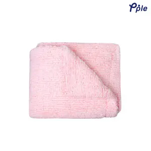 Peach Candy Stripe Sherpa Throw