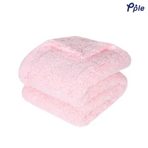 Peach Cotton Candy Sherpa Blanket