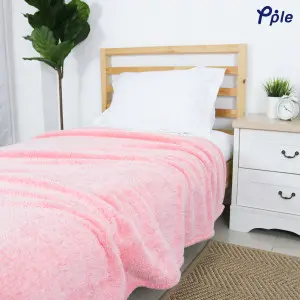 Peach Frosted Plush Blanket