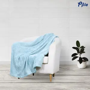 Peacock Frosted Plush Throw