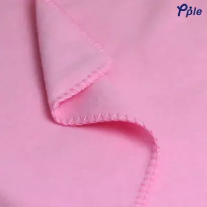 Pink 1F Multicolor Polar Fleece Throw
