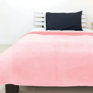 Pink Coral Fleece Recycled Blanket