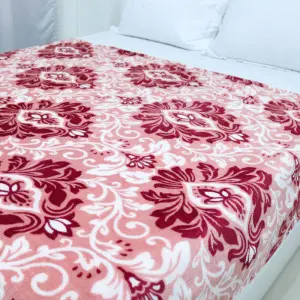 Pink Print Coral Fleece Blanket