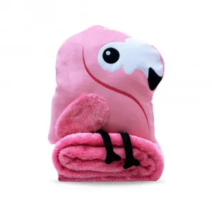 Pinky Flamingo Cushion Blanket