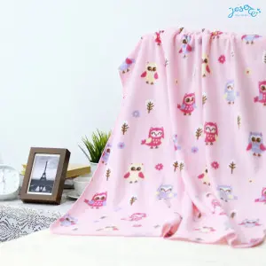 Pinky owl printed baby blanket