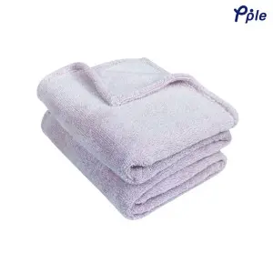 Plum Frosted Plush Throw