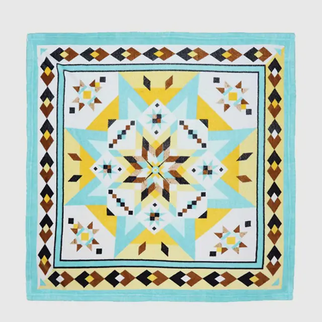 Poinsettia Christmas Blanket (Blue-brown)