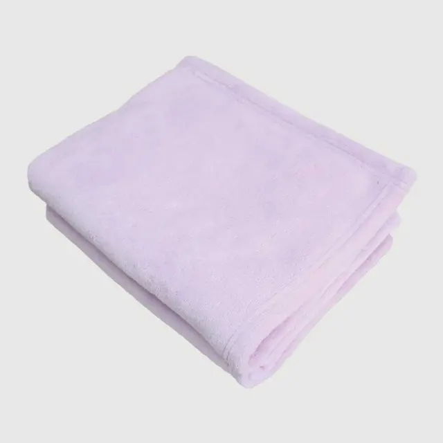 Polyester Flannel Blanket, Pastel Pink