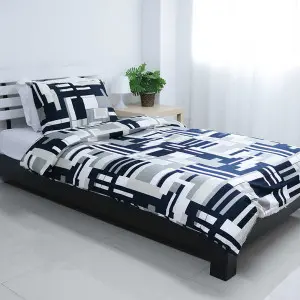 Printed Bedding Set (Duvet Cover and Pillowcase), Modern Geometric Pattern