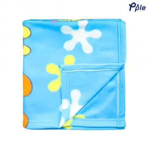 Printed Fleece Blanket, Blue Happy Friend