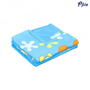 Printed Fleece Blanket, Blue Happy Friend