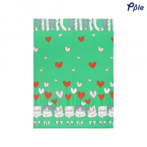 Printed Fleece Blanket, Green Happy Cat