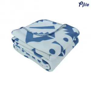 Printed Fleece Blanket, Navy Bohemian