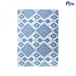 Printed Fleece Blanket, Navy Bohemian