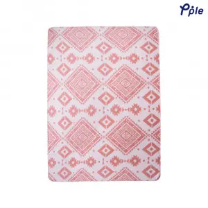 Printed Fleece Blanket, Pink Bohemian