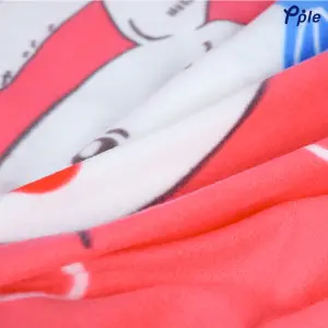 Printed Fleece Blanket, Red Happy Rabbit