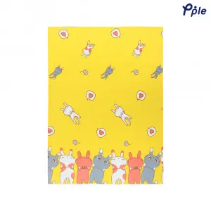 Printed Fleece Blanket, Yellow Happy Cat