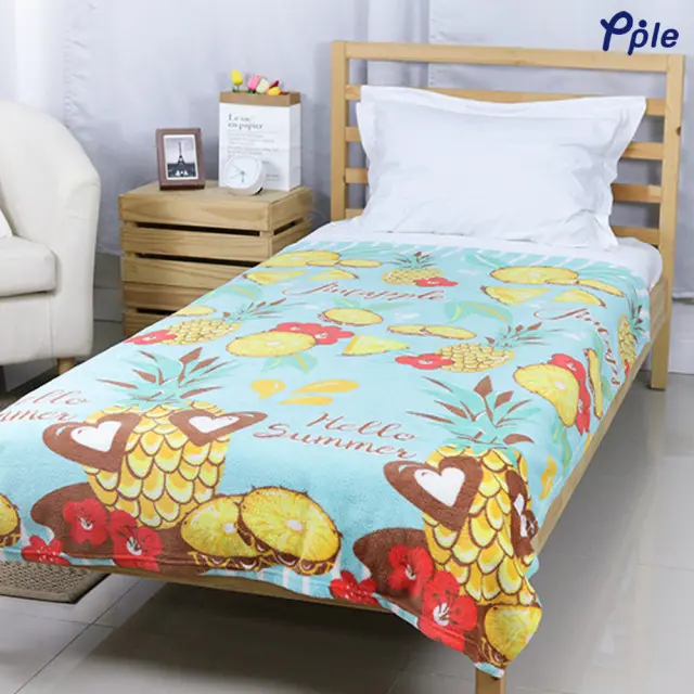 Printed Plush Blanket, Tropical Fruit