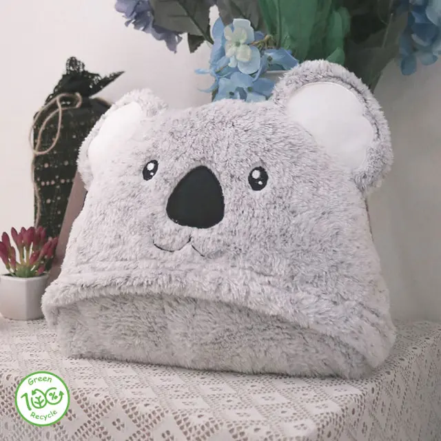 Recycled Koala-shape Hooded Baby Blanket