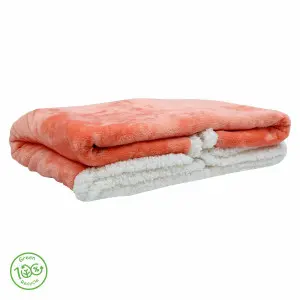 Recycled Plush Blanket, Reversible to Sherpa