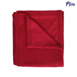 Red Solid Terry Blanket