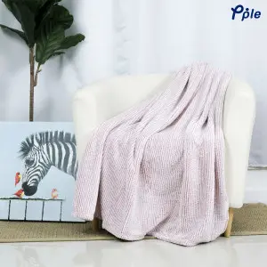 Rosewood Stripe Frosted Plush Throw