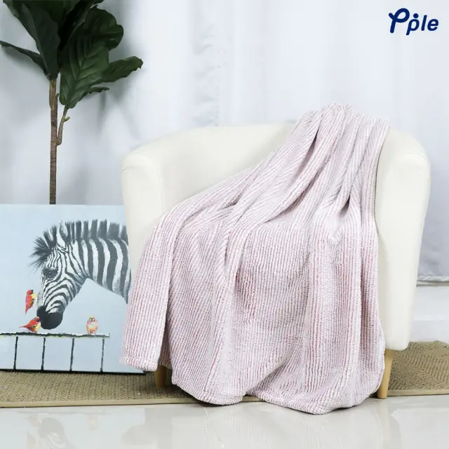 Rosewood Stripe Frosted Plush Throw