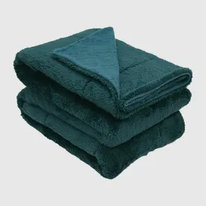 Sacramento Green Faux Fur Blanket
