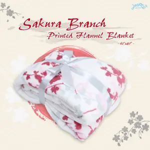 Sakura Printed Flannel Blanket
