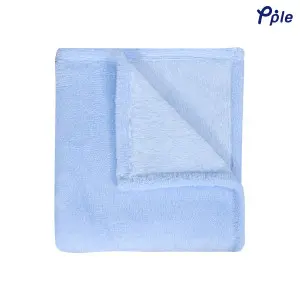 Sky Blue Frosted Plush Blanket