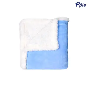 Sky Blue Luxury Velvet Sharpa Throw