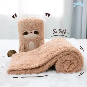 Sloth Travel Blanket with Drawstring Bag