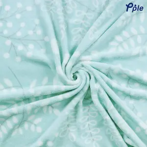 Snow Flower Printed Fine Coral Blanket