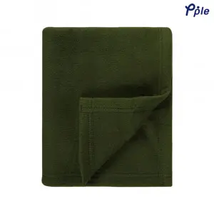 Solid Fleece Throw, Dark Green