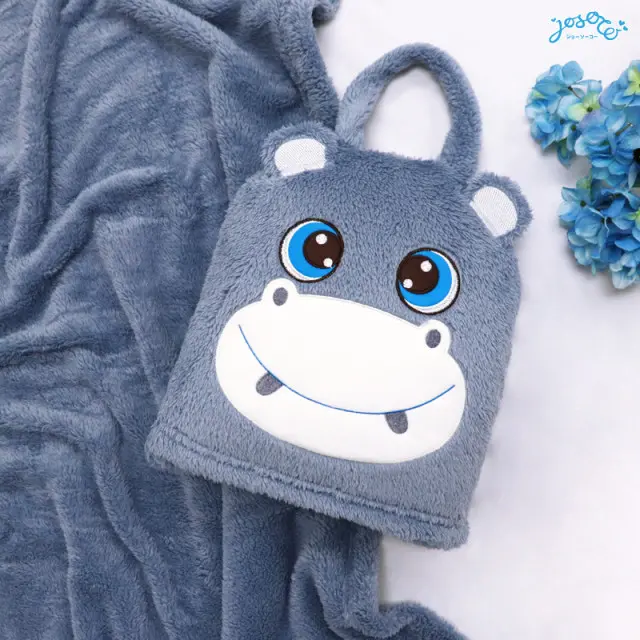 Sweetie hippo portable cushion blanket