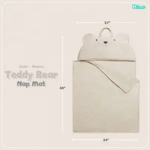 Teddy Bear Nap Mat Set - Brown