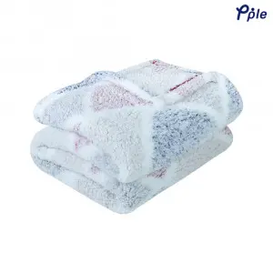 Tenderness Step Printed Soft Sherpa Throw