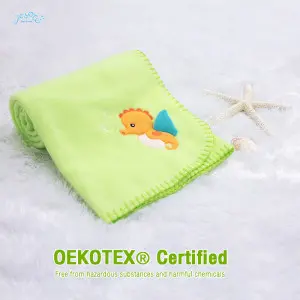 Tiny seahorse baby blanket