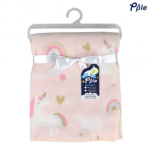 Unicorn Printed Fleece Baby Blanket