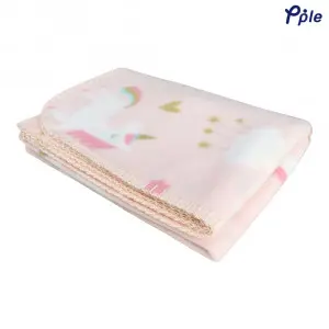 Unicorn Printed Fleece Baby Blanket