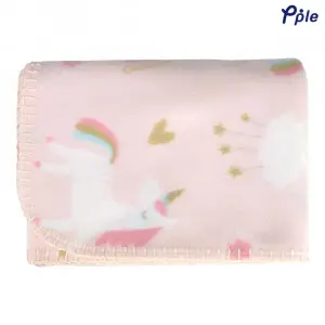 Unicorn Printed Fleece Baby Blanket