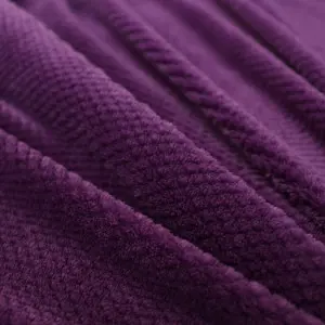 Violet Soft Popcorn Flannel Blanket