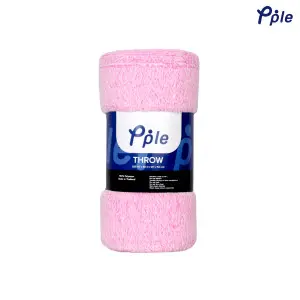 Vivid Pink Frosted Plush Throw