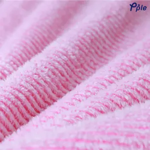 Vivid Pink Stripe Frosted Plush Blanket