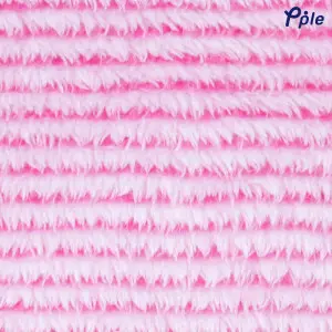 Vivid Pink Stripe Frosted Plush Blanket