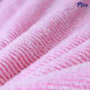 Vivid Pink Stripe Frosted Plush Throw