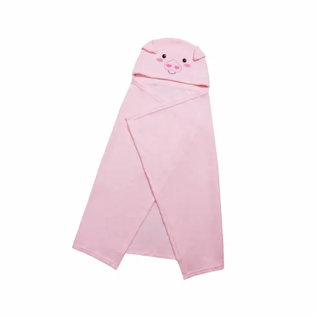 Baby Hooded Swaddle - Piggy
